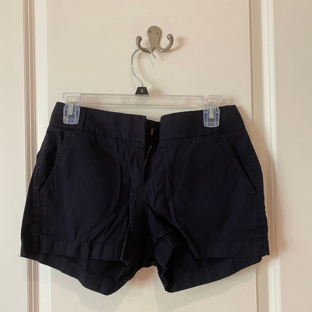 Navy J Crew Chino Shorts